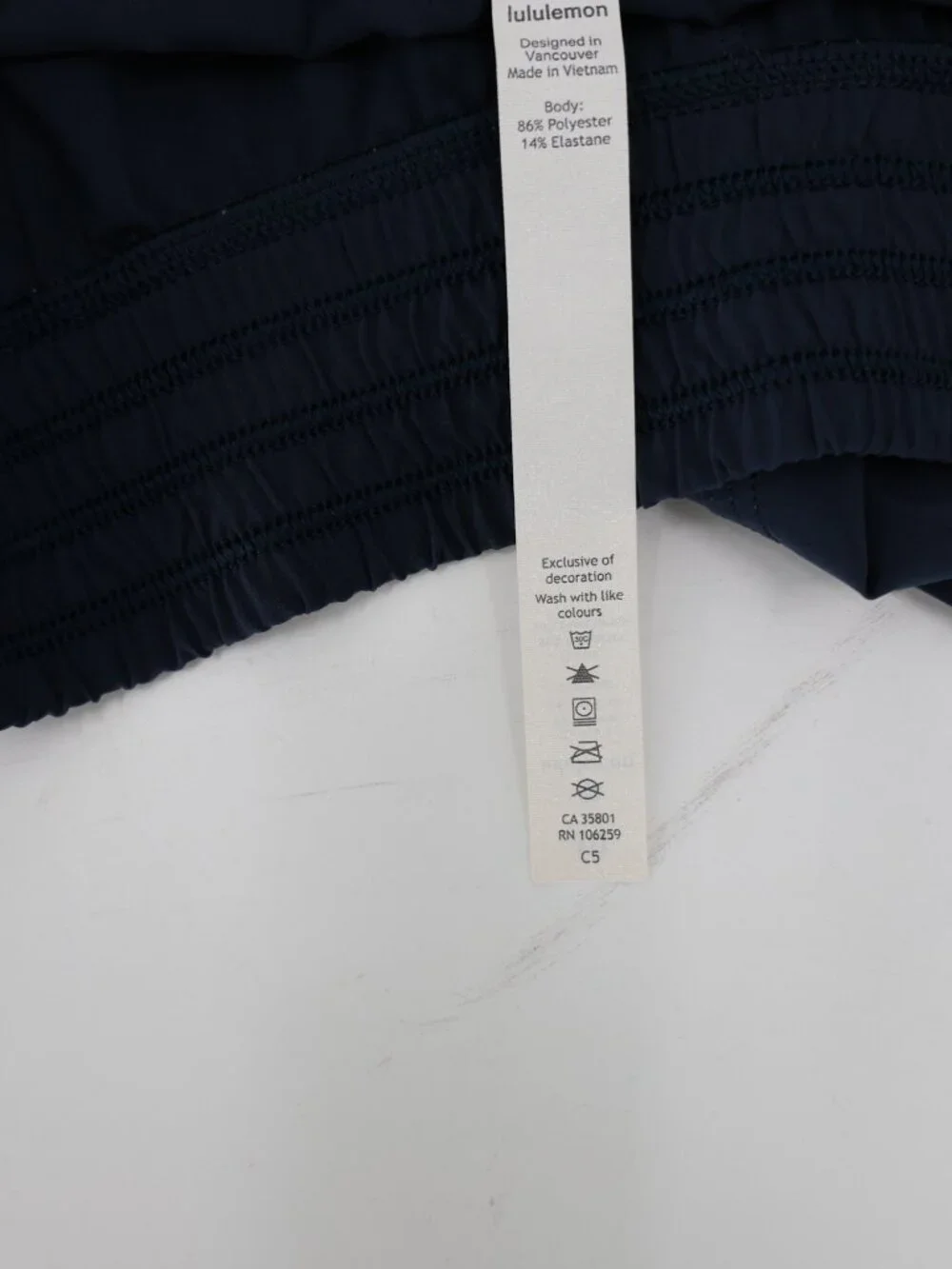 Lululemon Pants Womens 10 Wanderer Cropped Elastic Waist High Rise Casual Blue